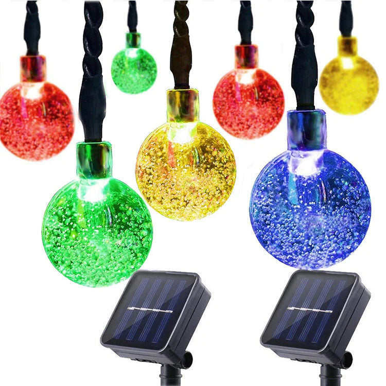 Solar Crystal Globe LED String Lights — 8 Modes