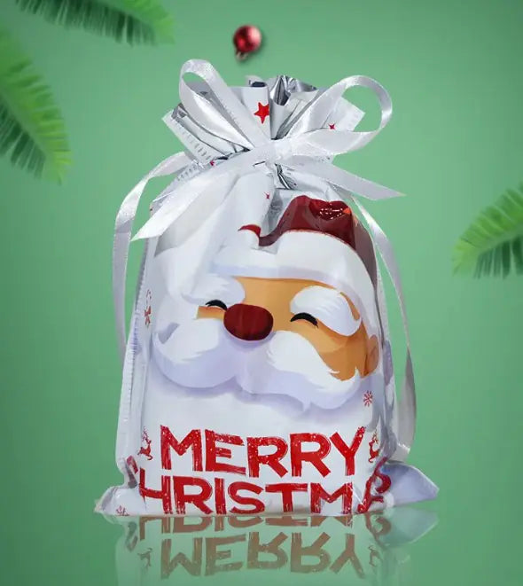 Holiday Magic Drawstring Gift Bags – Reusable & Festive Wrapping (Assorted Designs)