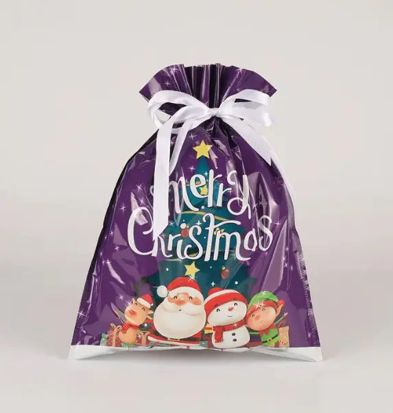 Holiday Magic Drawstring Gift Bags – Reusable & Festive Wrapping (Assorted Designs)