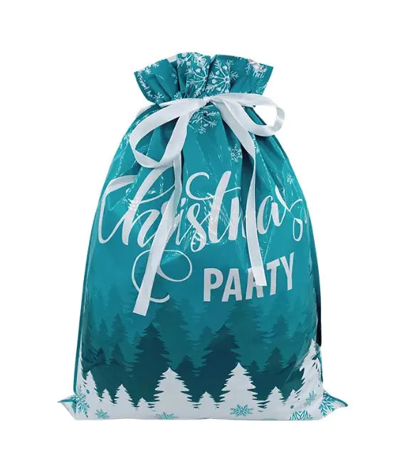 Holiday Magic Drawstring Gift Bags – Reusable & Festive Wrapping (Assorted Designs)