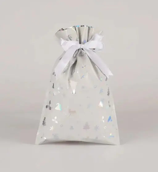 Holiday Magic Drawstring Gift Bags – Reusable & Festive Wrapping (Assorted Designs)