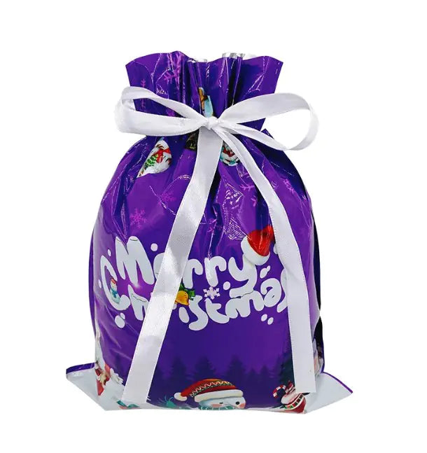 Holiday Magic Drawstring Gift Bags – Reusable & Festive Wrapping (Assorted Designs)