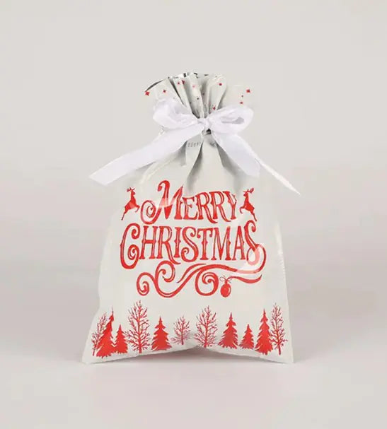 Holiday Magic Drawstring Gift Bags – Reusable & Festive Wrapping (Assorted Designs)