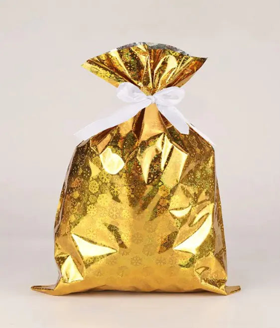 Holiday Magic Drawstring Gift Bags – Reusable & Festive Wrapping (Assorted Designs)