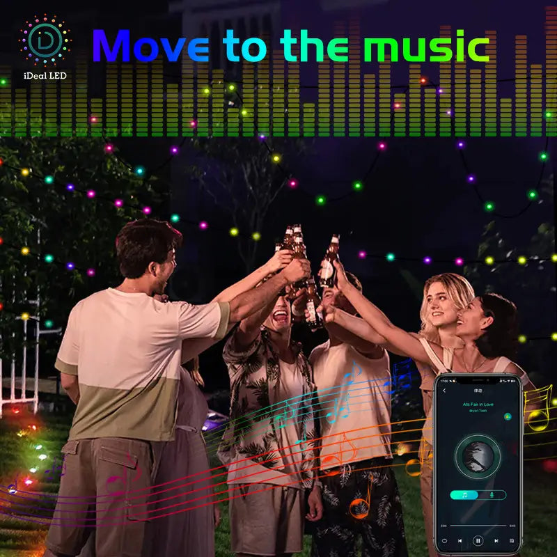 RGB Smart Fairy String Lights – App Controlled