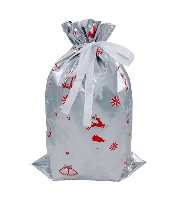 Holiday Magic Drawstring Gift Bags – Reusable & Festive Wrapping (Assorted Designs)
