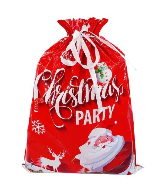 Holiday Magic Drawstring Gift Bags – Reusable & Festive Wrapping (Assorted Designs)