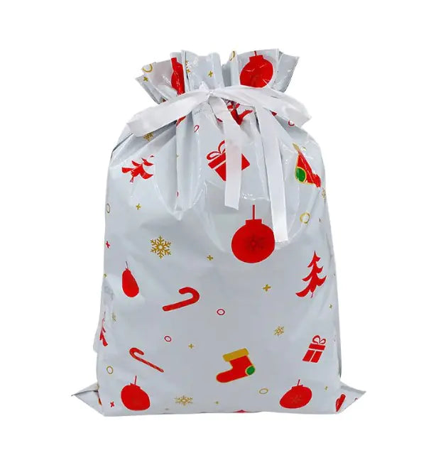 Holiday Magic Drawstring Gift Bags – Reusable & Festive Wrapping (Assorted Designs)