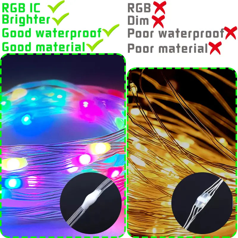 RGB Smart Fairy String Lights – App Controlled