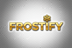 Premium logo design: the word "FROSTIFY" in a bold modern sans-serif font, metallic shiny gold, with realistic reflections and highlights, 3D embossed effect. Add a detailed gold snowflake icon slightly above the letter "I" on the right side, same metallic finish.

Add BOTH:
• a soft white outer glow around the logo (to pop on dark backgrounds)
• a thin dark shadow/outline (to pop on light backgrounds)

Logo ONLY, centered, no tagline, no background — transparent background.
Ultra high quality, vector style