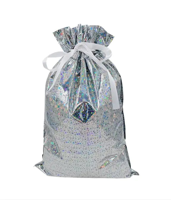 Holiday Magic Drawstring Gift Bags – Reusable & Festive Wrapping (Assorted Designs)